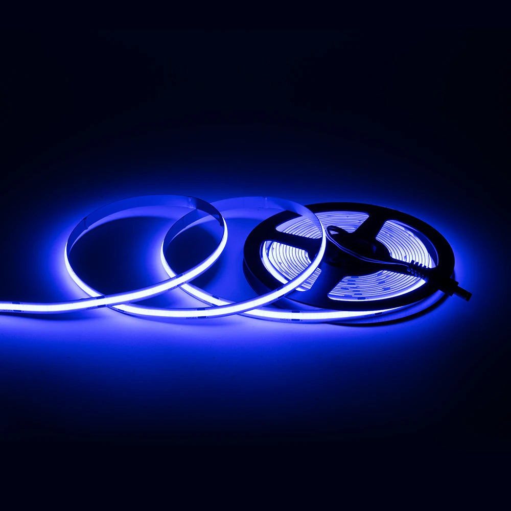 LED Strip 12V Flexible 5Mm 8Mm Width High Density Blue White Red Green Pink Yellow Flexible Dimmable RA90 Cob LED Strip