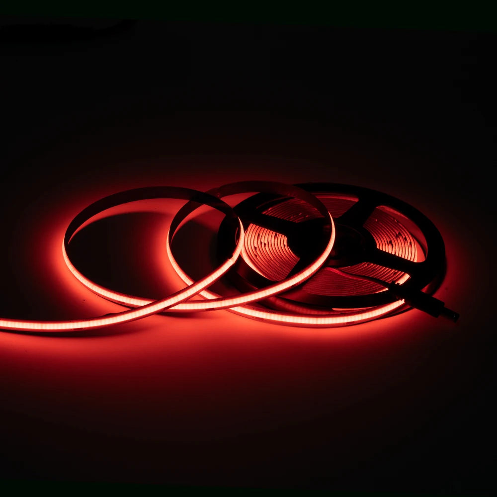 LED Strip 12V Flexible 5Mm 8Mm Width High Density Blue White Red Green Pink Yellow Flexible Dimmable RA90 Cob LED Strip