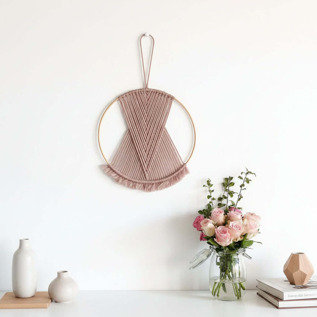 Colorful Dream Catcher Wall Hanging – Boho Circle Woven Room Decor