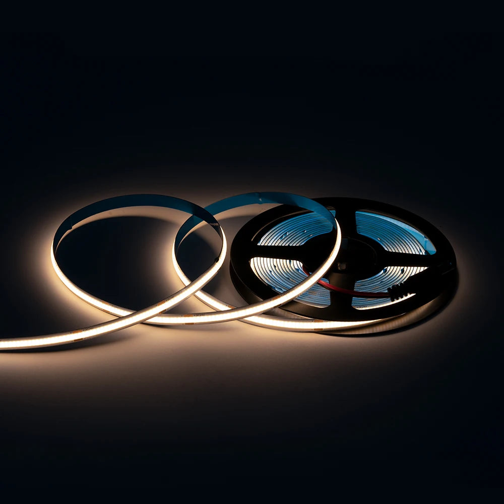 LED Strip 12V Flexible 5Mm 8Mm Width High Density Blue White Red Green Pink Yellow Flexible Dimmable RA90 Cob LED Strip